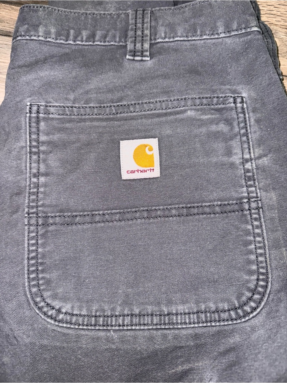 Carhartt Gray Relaxed-Fit double knee work pants